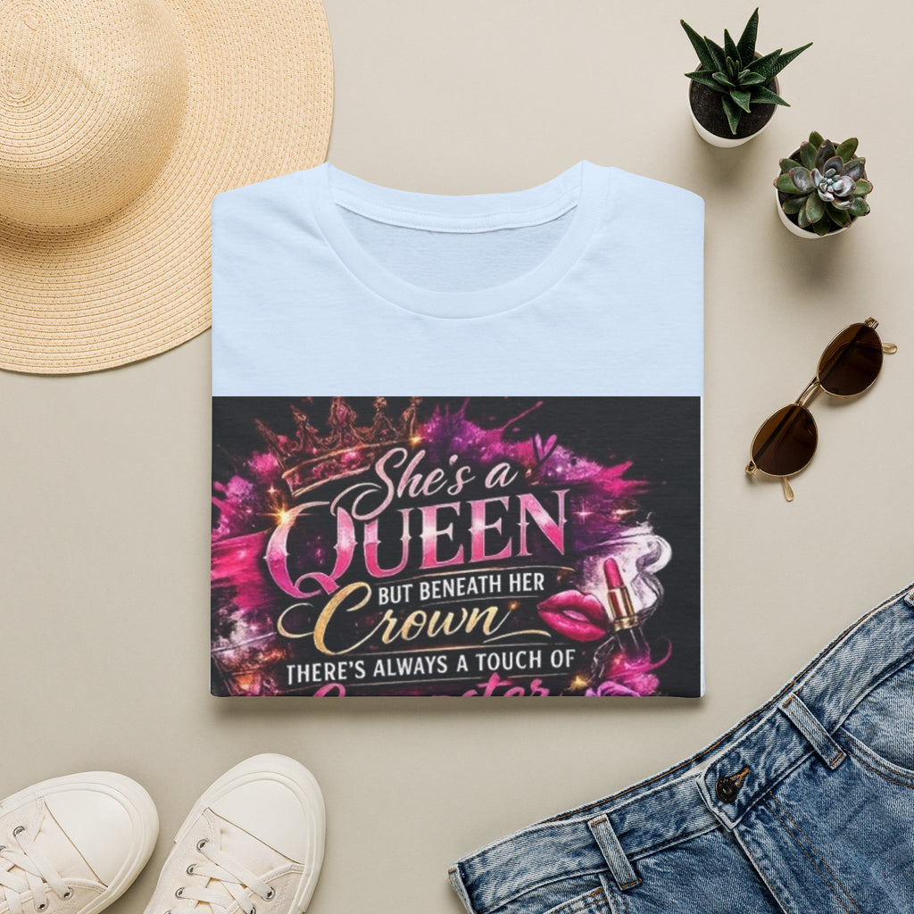 Queen Crown Graphic T-Shirt — "She’s a Queen...There’s Always a Touch of Gangster"